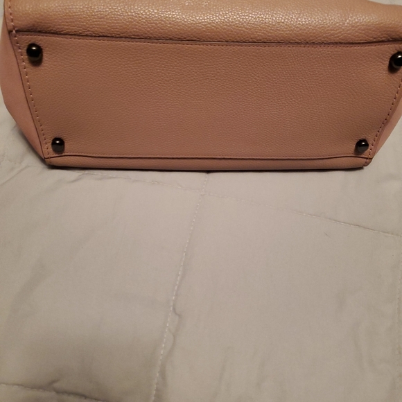 NWTs Coach Fulton Satchel Colorblock Leather_Suede Dusty Rose/Oxblood MSRP:$350 - Picture 4 of 10